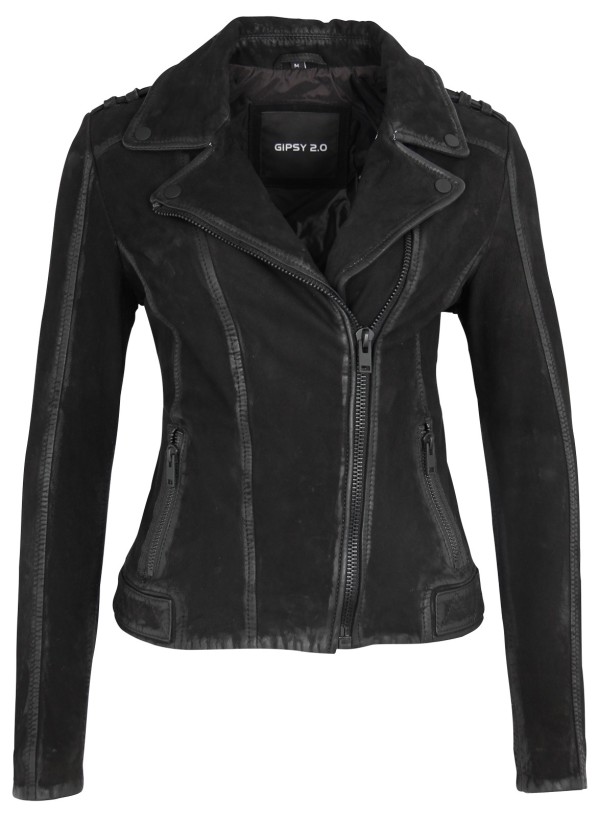Geaca de Piele Naturala Dama Gipsy Neagra Alaia SF ZNUWV – IMBRACAMINTE — fotografia 1