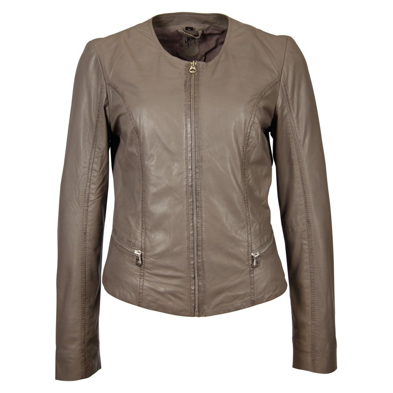 Geaca de Piele Naturala Dama Gipsy Gri Alea LASV – IMBRACAMINTE
