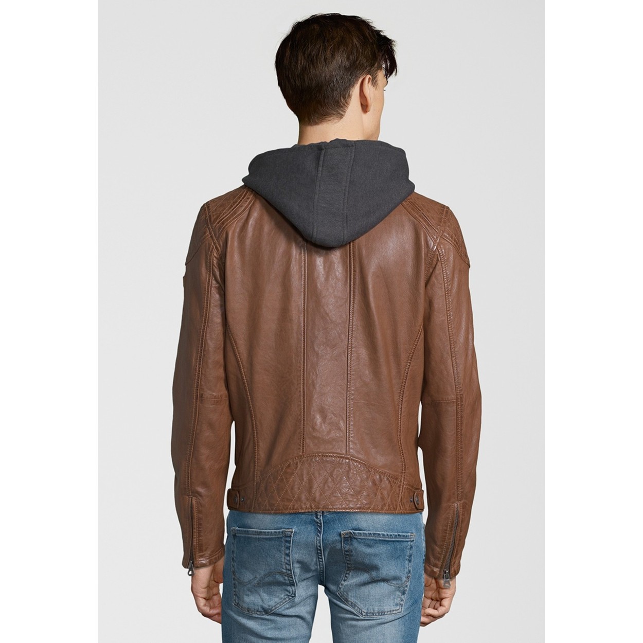 Geaca de Piele Naturala Barbati Gipsy Coniac Alek 2 S19 LABRIV – IMBRACAMINTE