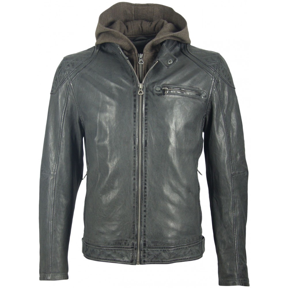 Geaca de Piele Naturala Barbati Gipsy Grafit Alek 2 S19 LABRIV Geaca de Piele Naturala Barbati Gipsy Grafit Alek 2 S19 LABRIV - readytowear.ro