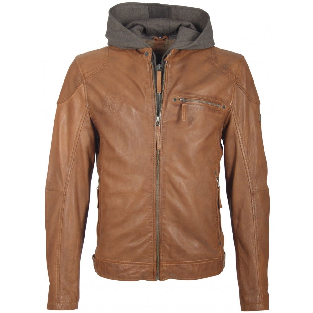 Geaca de Piele Naturala Barbati Gipsy Coniac Alek 3 PN NSLV Geaca de Piele Naturala Barbati Gipsy Coniac Alek 3 PN NSLV - readytowear.ro