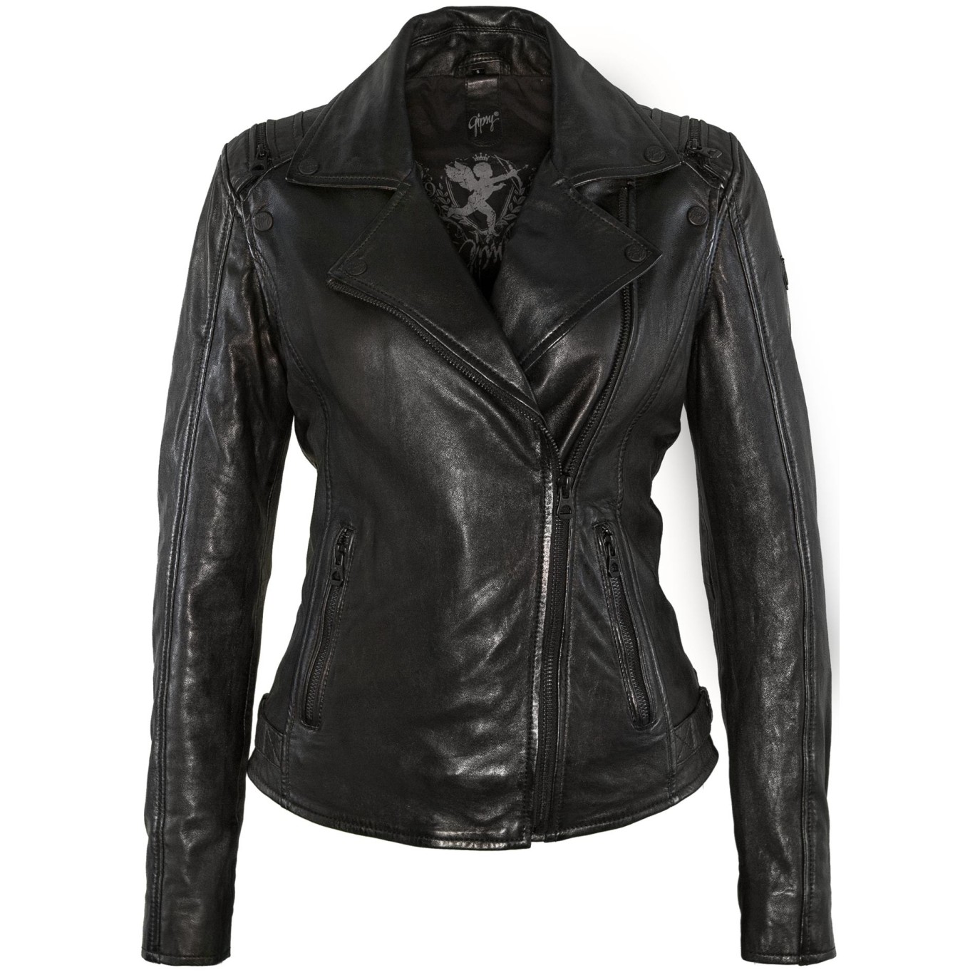 Geaca de Piele Naturala Dama Gipsy Neagra Alia NSLONTV – IMBRACAMINTE