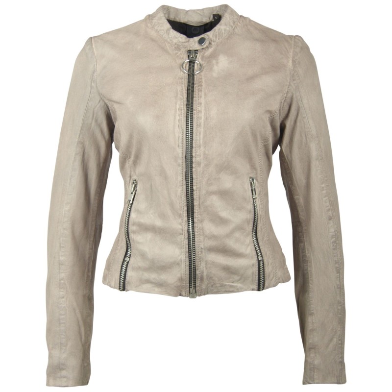 Geaca de Piele Naturala Dama Gipsy Gri Amara SF LATUV – IMBRACAMINTE