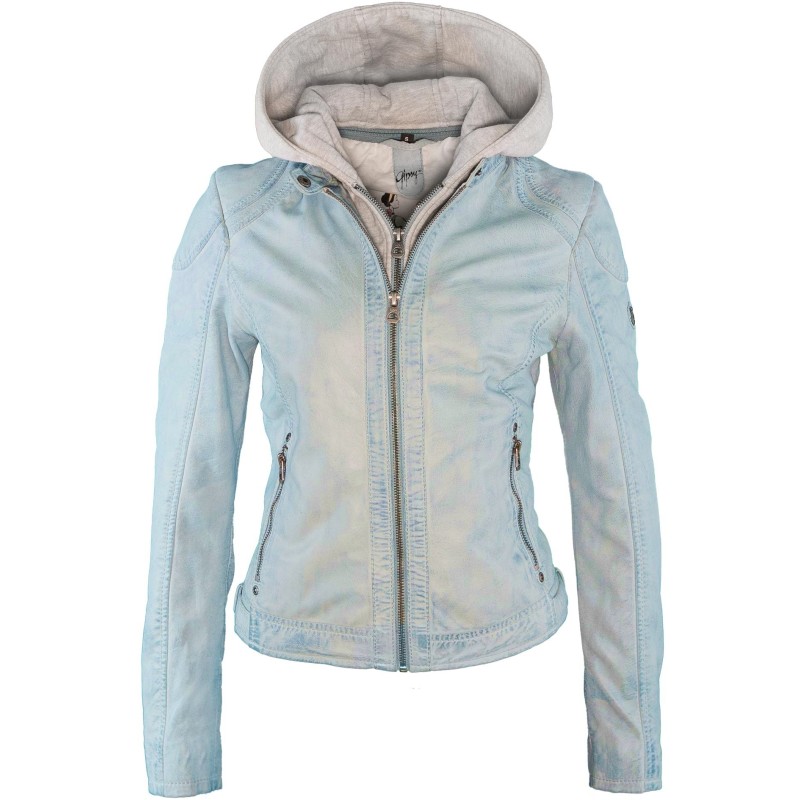 Geaca de Piele Naturala Dama Gipsy Bleu Angel LAMAS – IMBRACAMINTE