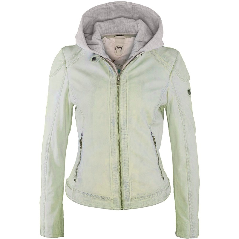 Geaca de Piele Naturala Dama Gipsy Verde deschis Angel LAMAS – IMBRACAMINTE