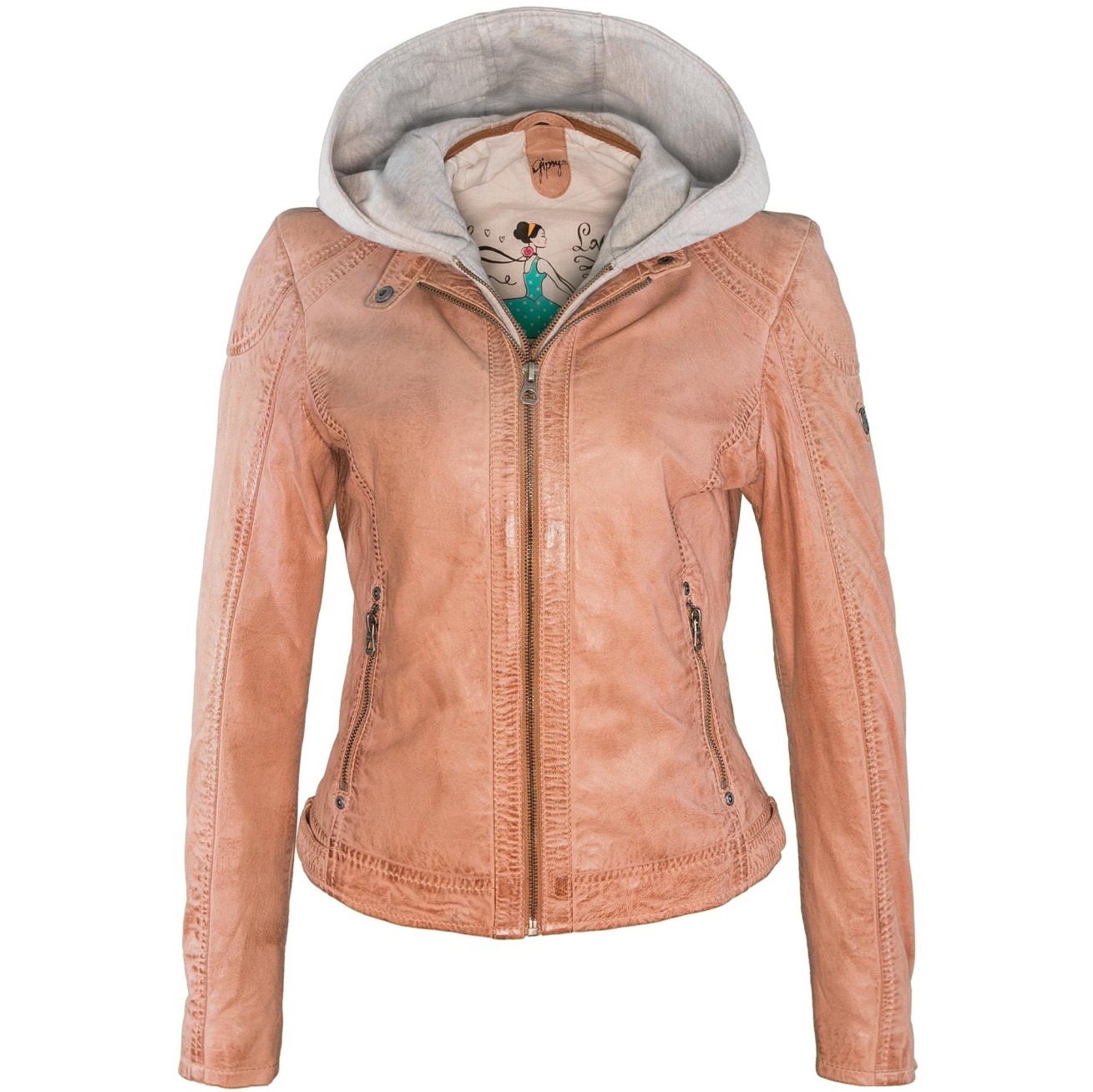 Geaca de Piele Naturala Dama Gipsy Rose Angel LAMAS – IMBRACAMINTE