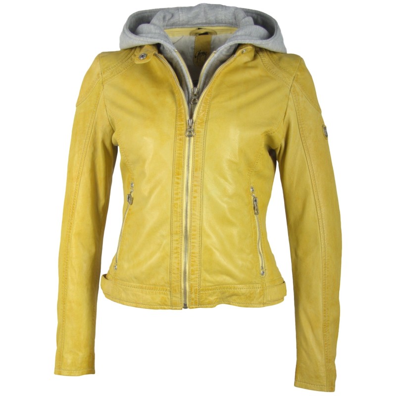 Geaca de Piele Naturala Dama Gipsy Galbena Angy LAMAS – IMBRACAMINTE