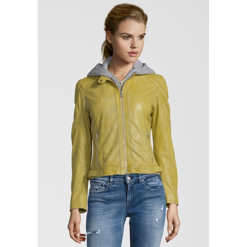 Geaca de Piele Naturala Dama Gipsy Galbena Angy LAMAS – IMBRACAMINTE