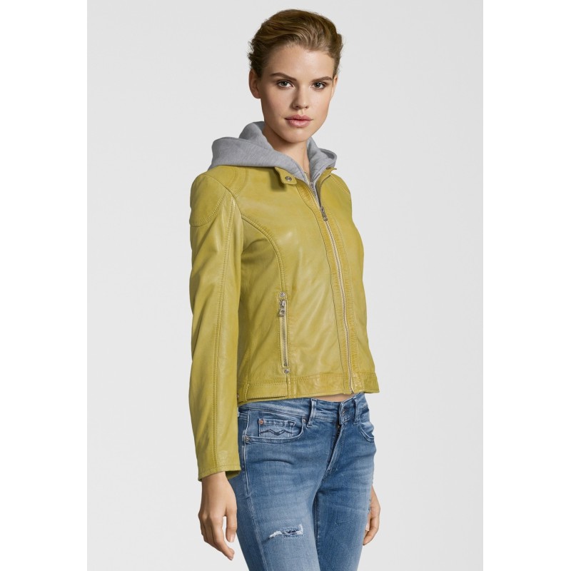 Geaca de Piele Naturala Dama Gipsy Galbena Angy LAMAS – IMBRACAMINTE