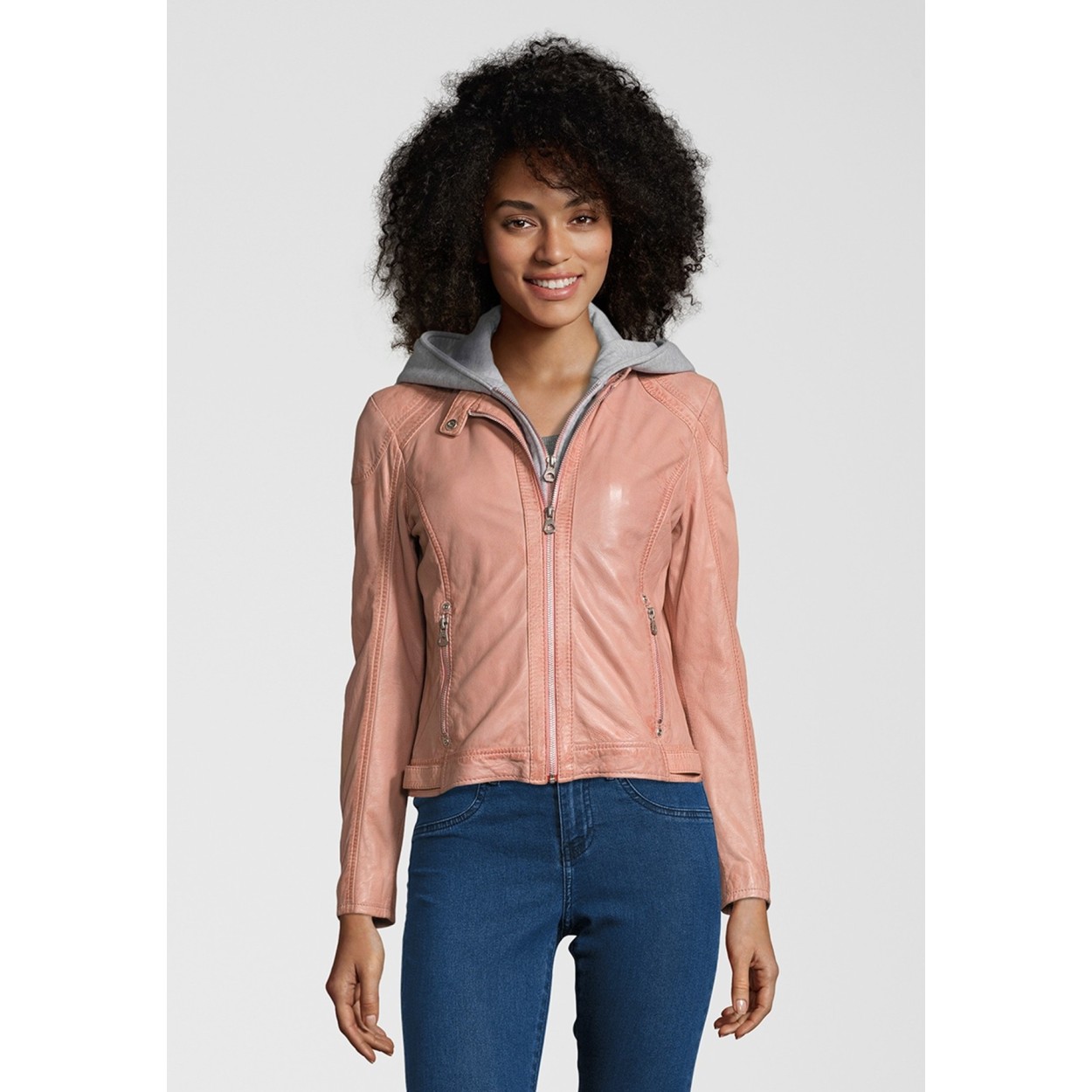 Geaca de Piele Naturala Dama Gipsy Roz Angy LAMAS – IMBRACAMINTE