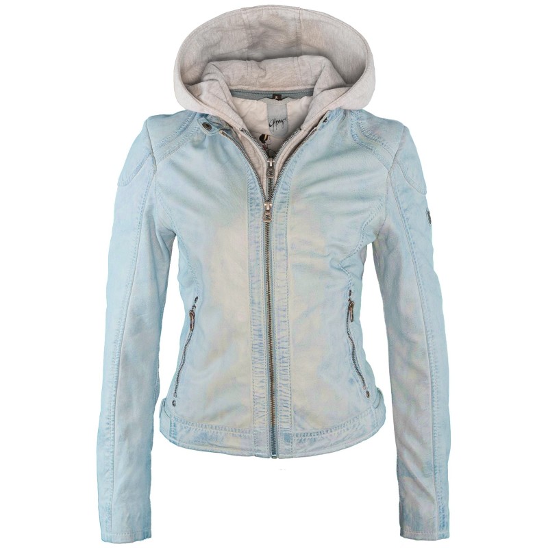 Geaca de Piele Naturala Dama Gipsy Albastru Deschis Angy LAMAS – IMBRACAMINTE Geaca de Piele Naturala Dama Gipsy Albastru Deschis Angy LAMAS – IMBRACAMINTE