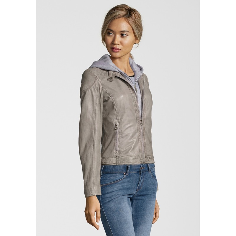 Geaca de Piele Naturala Dama Gipsy Gri Angy LAMAS – IMBRACAMINTE