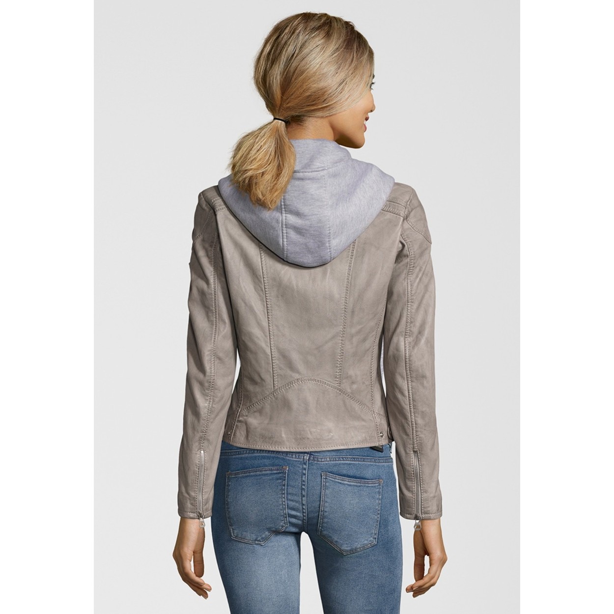 Geaca de Piele Naturala Dama Gipsy Gri Angy LAMAS – IMBRACAMINTE