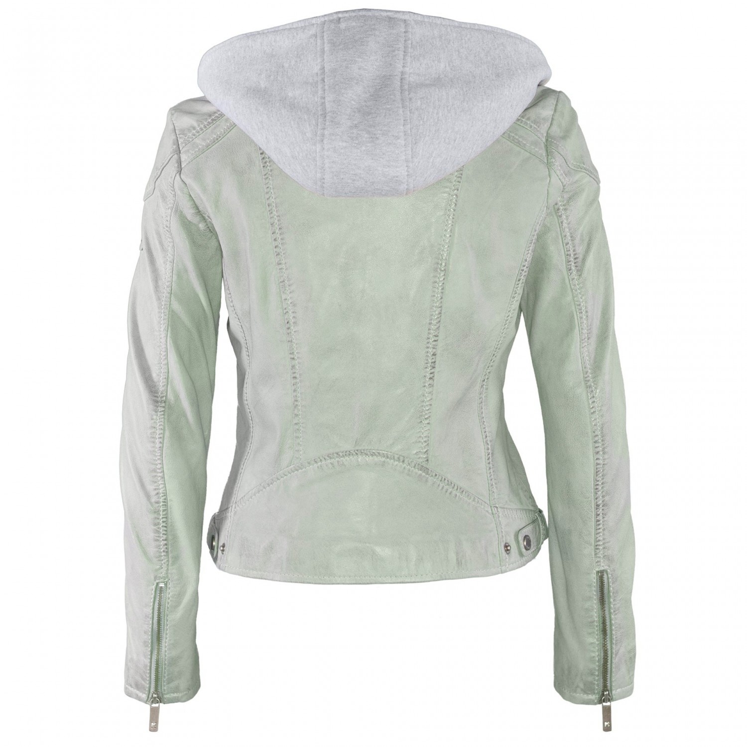 Geaca de Piele Naturala Dama Gipsy Verde Deschis Angy LAMAS – IMBRACAMINTE