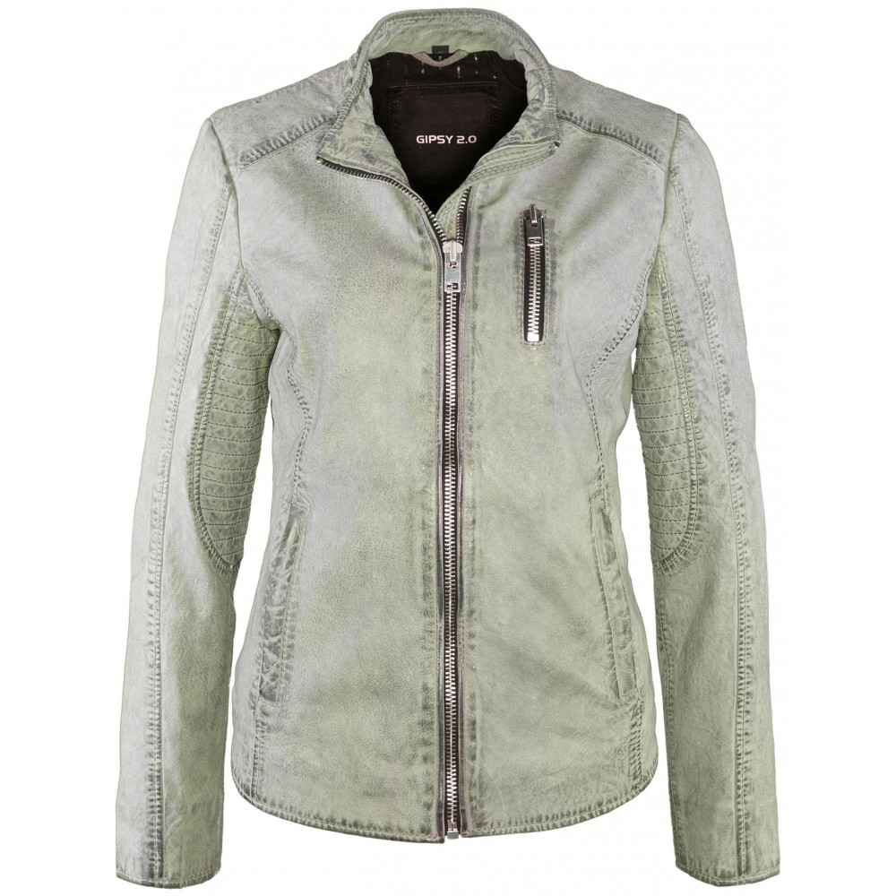 Geaca de Piele Naturala Dama Gipsy Gri Anise SF LVWW Geaca de Piele Naturala Dama Gipsy Gri Anise SF LVWW - readytowear