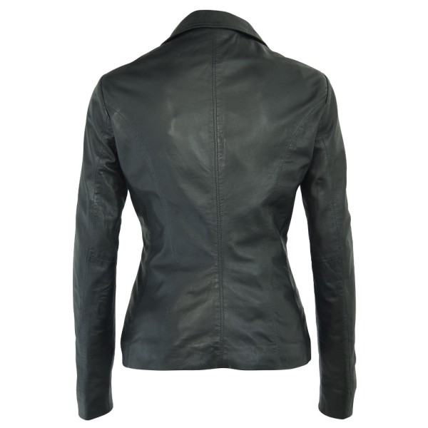 Geaca de Piele Naturala Dama Gipsy Neagra Anya S18 LDRV – IMBRACAMINTE — fotografia 2