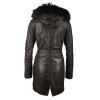 Geaca Lunga de Piele Dama Deercraft Maro Inchis Aubrey NSLONTV W geci de piele - readytowear.ro