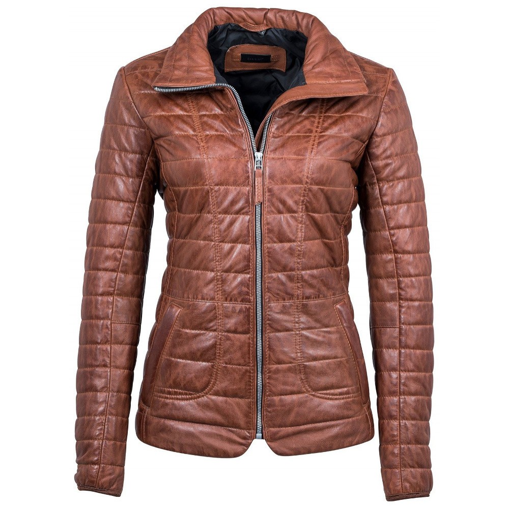 Geaca de Piele Naturala Dama Gipsy Coniac Aurora LNB W Geaca de Piele Naturala Dama Gipsy Coniac Aurora LNB W - readytowear.ro