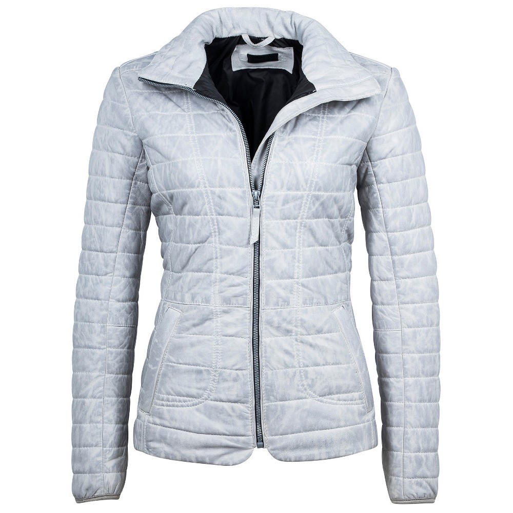 Geaca de Piele Naturala Dama Gipsy Gri Aurora LNB W - readytowear