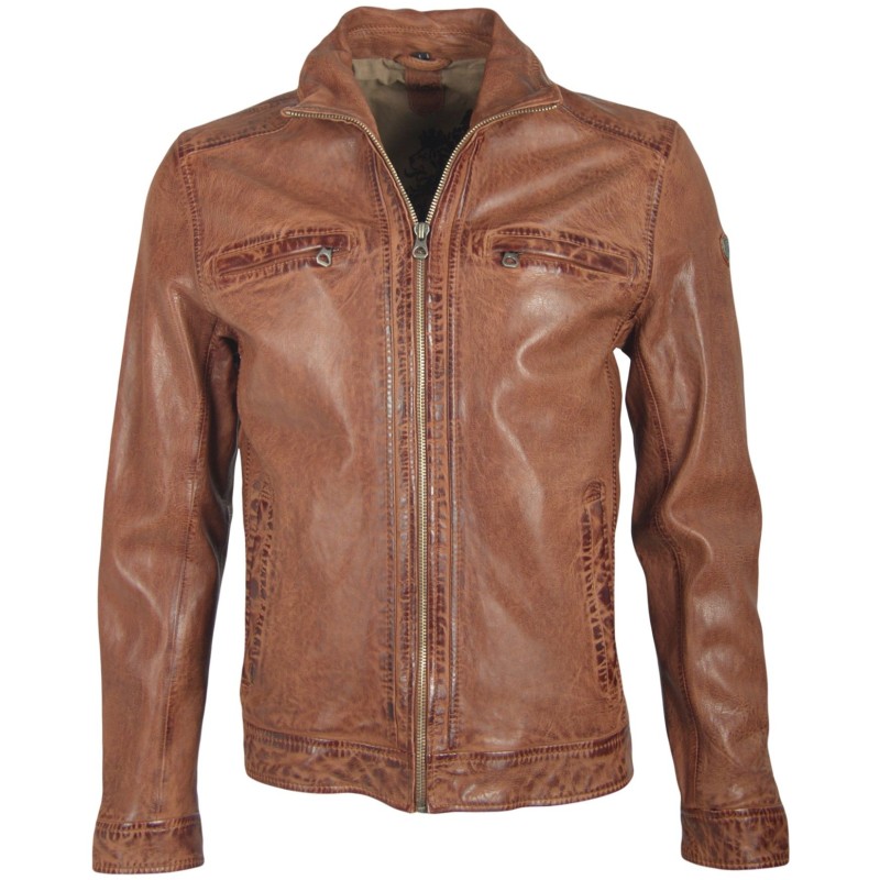 Geaca de Piele Naturala Barbati Gipsy Coniac Inchis Ayden SF LVW – IMBRACAMINTE Geaca de Piele Naturala Barbati Gipsy Coniac Inchis Ayden SF LVW – IMBRACAMINTE