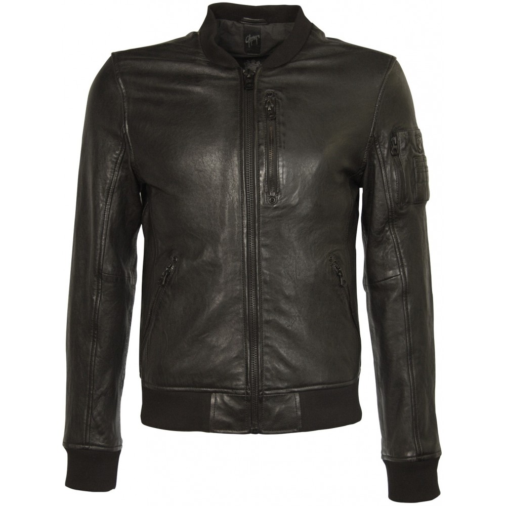 Geaca de Piele Naturala Barbati Gipsy Neagra Bale SF LVW Geaca de Piele Naturala Barbati Gipsy Neagra Bale SF LVW - readytowear