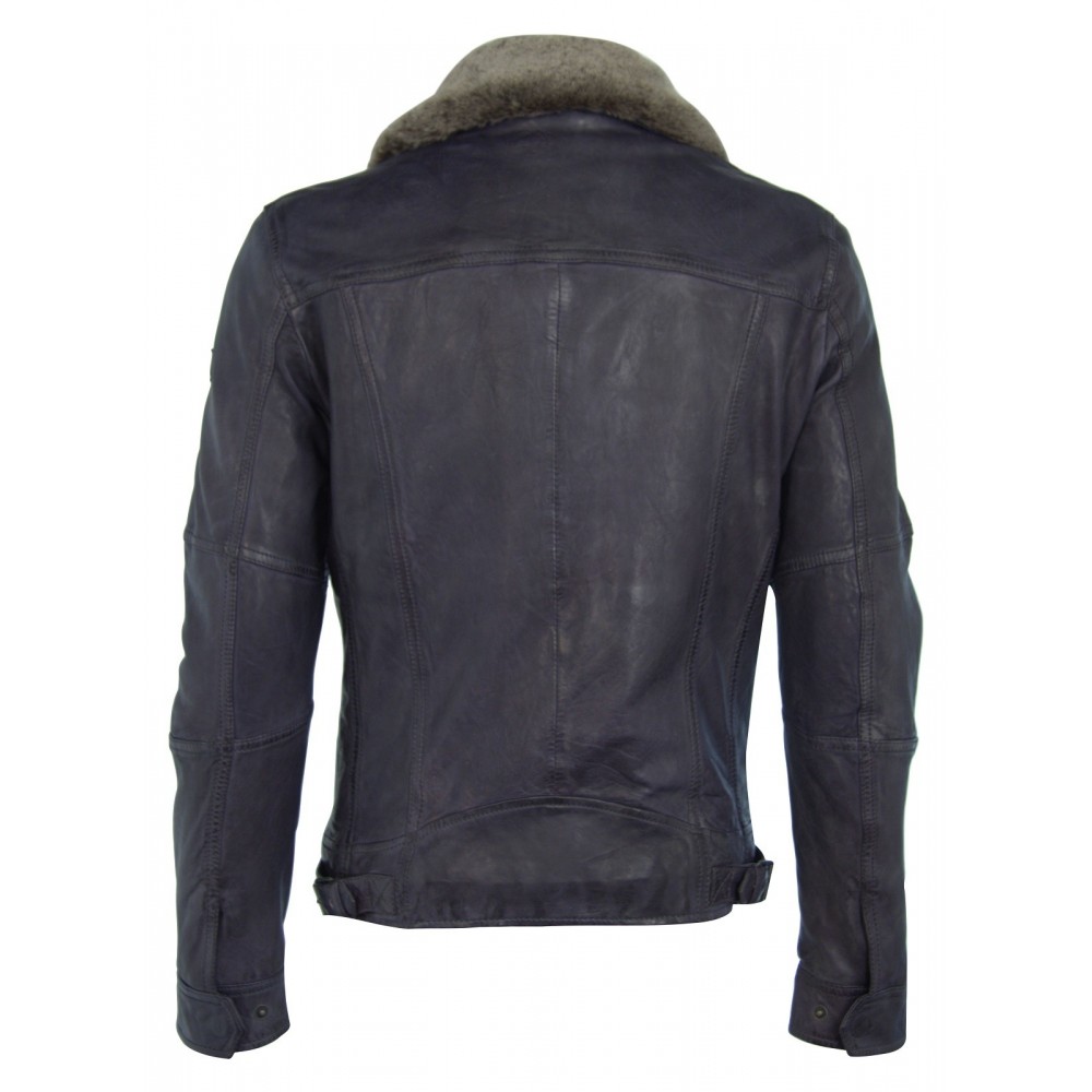 Geaca de Piele Naturala Barbati Gipsy Bleumarin Balton LAWOV W Geaca de Piele Naturala Barbati Gipsy Bleumarin Balton LAWOV W - readytowear.ro