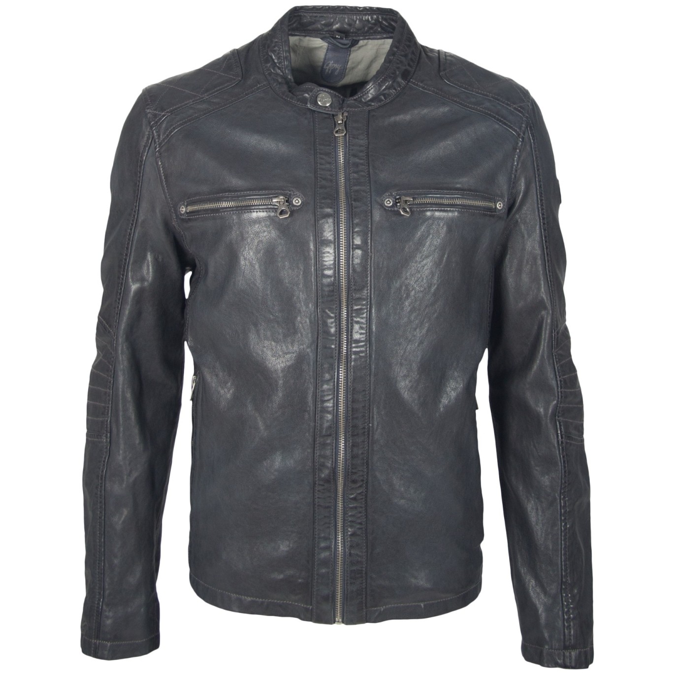 Geaca de Piele Naturala Barbati Gipsy Bleumarin Banks LVTW – IMBRACAMINTE