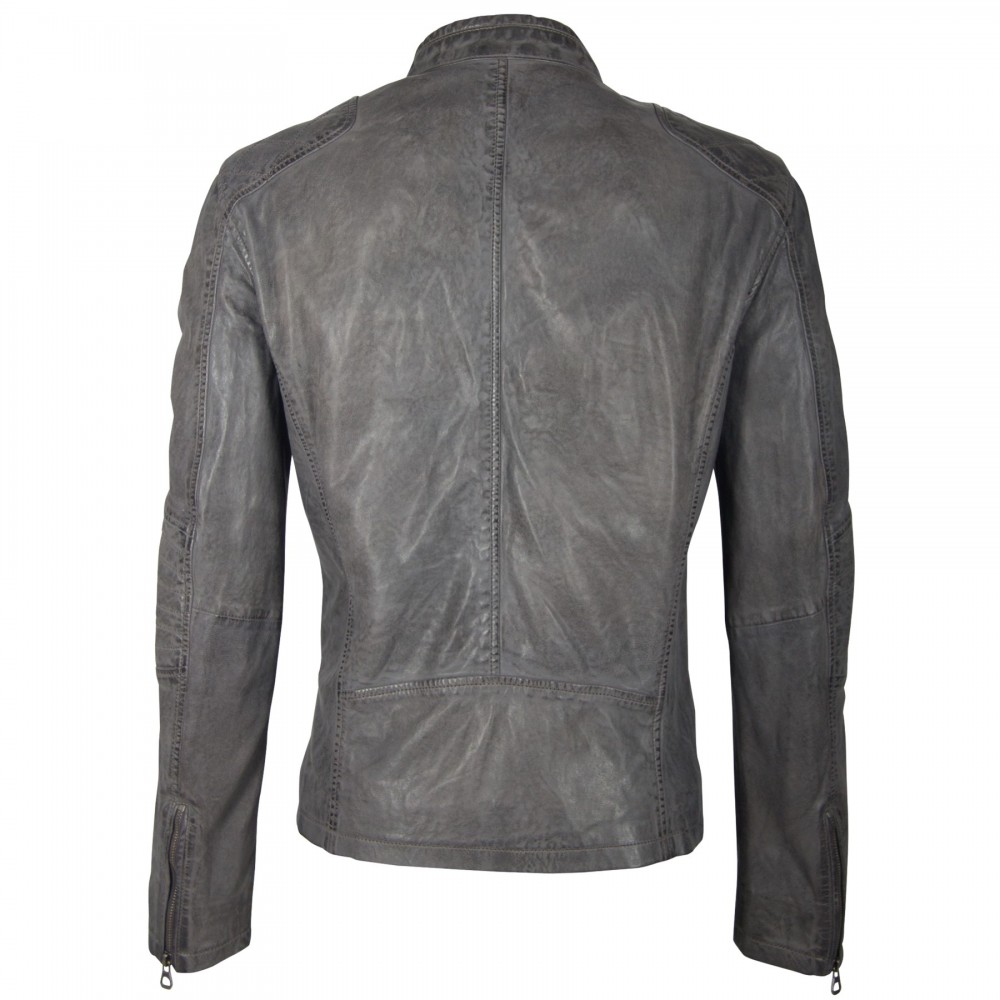 Geaca de Piele Naturala Barbati Gipsy Gri Banks LVTW Geaca de Piele Naturala Barbati Gipsy Gri Banks LVTW - readytowear.ro