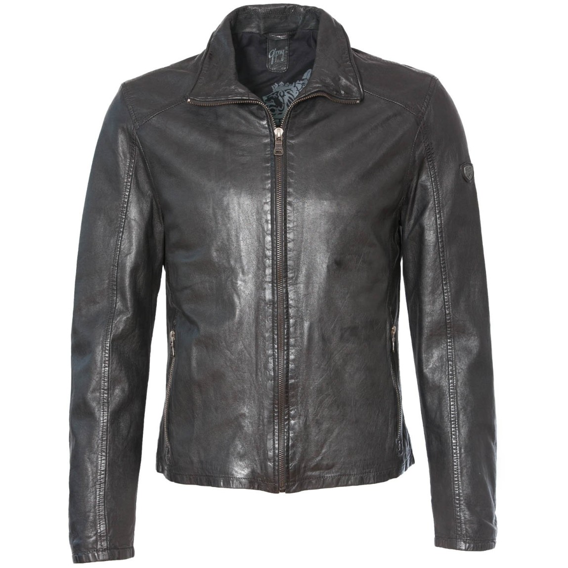 Geaca din Piele Naturala Barbati Gipsy Neagra Barry SF LONTV – IMBRACAMINTE