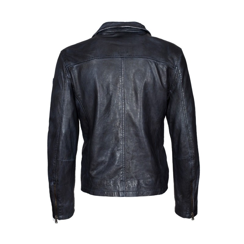 Geaca din Piele Naturala Barbati Gipsy Bleumarin Bart S16 LAKEV – IMBRACAMINTE