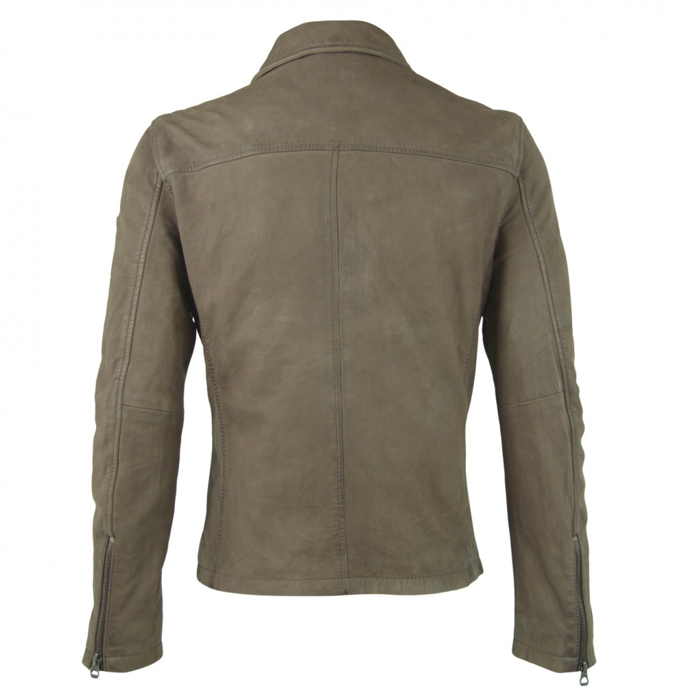 Geaca de Piele Naturala Barbati Gipsy Olive Bart W17 LABONV Geaca de Piele Naturala Barbati Gipsy Olive Bart W17 LABONV - readytowear.ro
