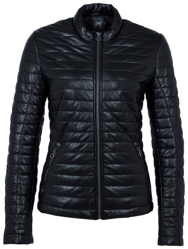 Geaca de Piele Naturala Dama Gipsy Neagra Baya LNB W – IMBRACAMINTE — fotografia 1