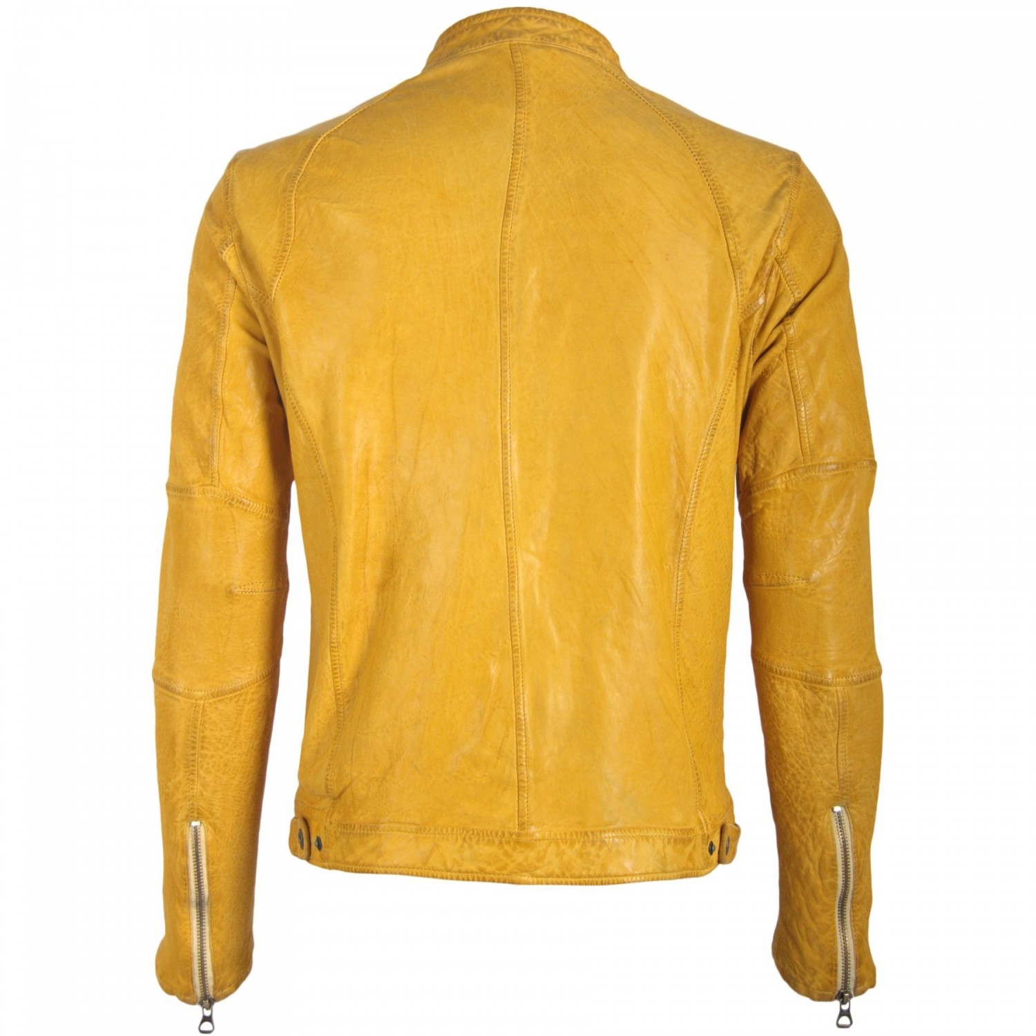 Geaca de Piele Naturala Barbati Gipsy Galbena Beat S19 SF NZROV – Black Friday