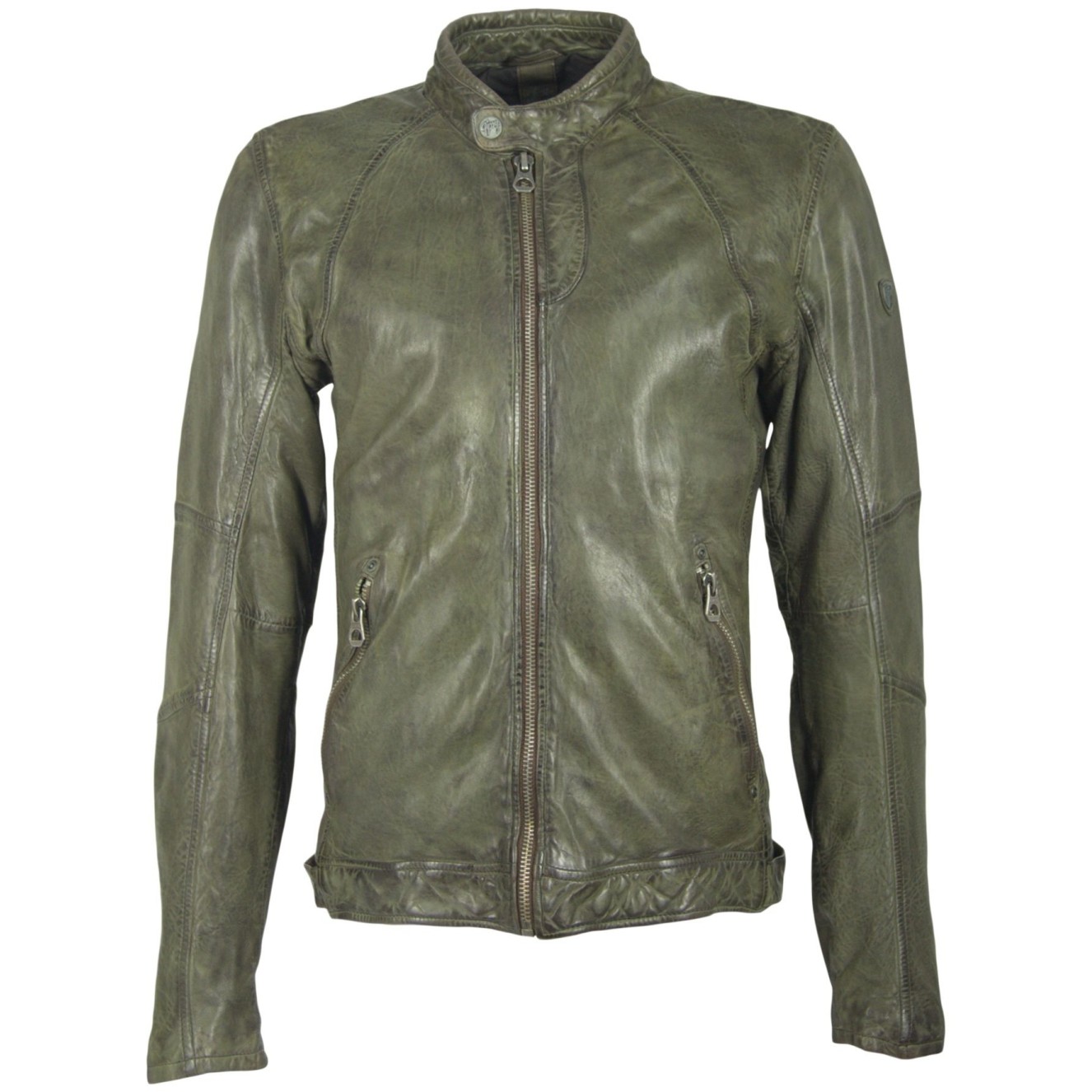 Geaca de Piele Naturala Barbati Gipsy Verde Beat S19 SF NZROV – IMBRACAMINTE