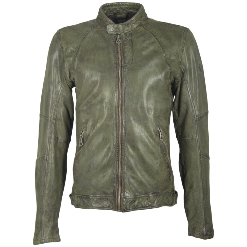 Geaca de Piele Naturala Barbati Gipsy Verde Beat S19 SF NZROV – IMBRACAMINTE