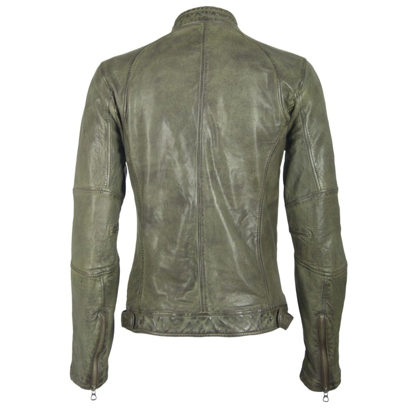 Geaca de Piele Naturala Barbati Gipsy Verde Beat S19 SF NZROV – IMBRACAMINTE