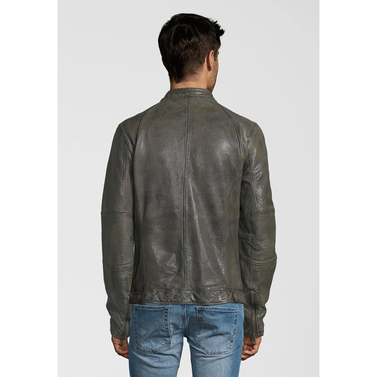 Geaca de Piele Naturala Barbati Gipsy Verde Beat S19 SF NZROV – IMBRACAMINTE