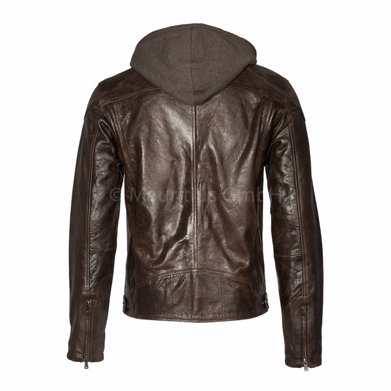 Geaca de Piele Barbati Gipsy Maro inchis Biko W09 LACRUV – Black Friday