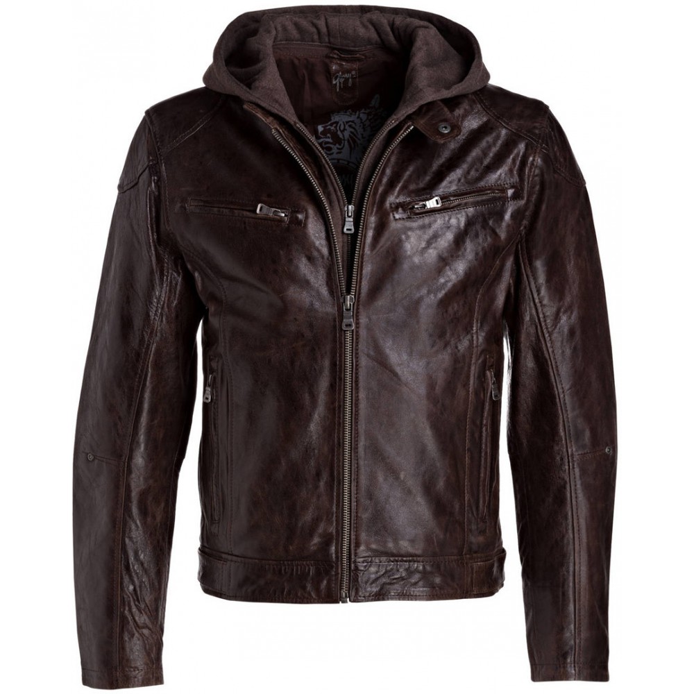 Geaca de Piele Barbati Gipsy Maro inchis Biko W09 LACRUV Geaca de Piele Barbati Gipsy Maro inchis Biko W09 LACRUV - readytowear