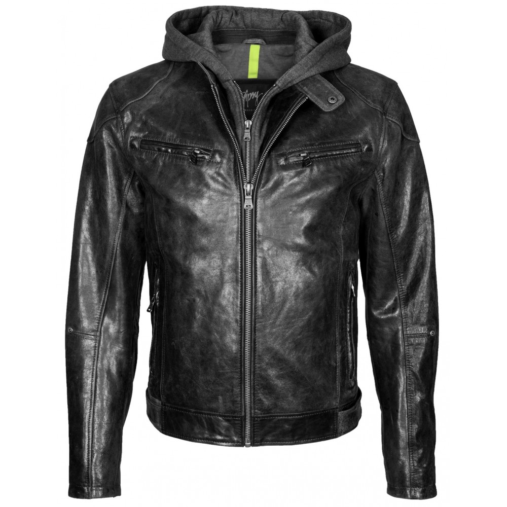 Geaca de Piele Naturala Barbati Gipsy Neagra Bilo LACRUV Geaca de Piele Naturala Barbati Gipsy Neagra Bilo LACRUV - readytowear.ro