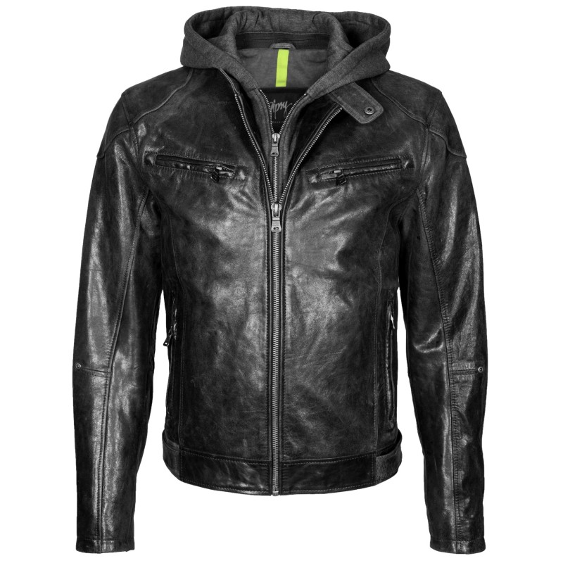 Geaca de Piele Naturala Barbati Gipsy Neagra Bilo LACRUV – IMBRACAMINTE