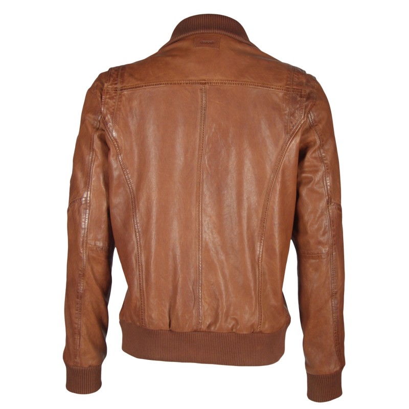 Geaca de Piele Naturala Barbati Gipsy Coniac Blast LALIV – IMBRACAMINTE