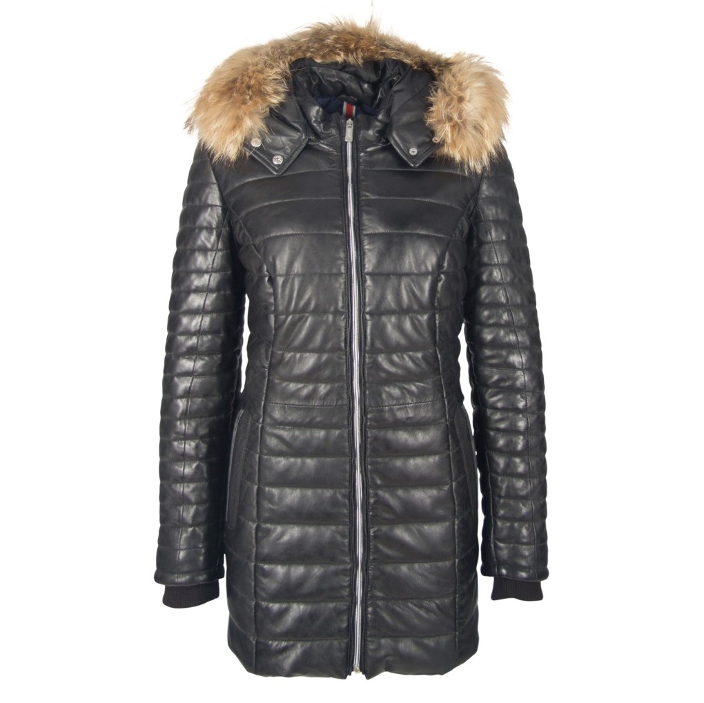 Geaca Lunga de Piele Naturala Dama Gipsy Neagra Bleak LNBV W – IMBRACAMINTE