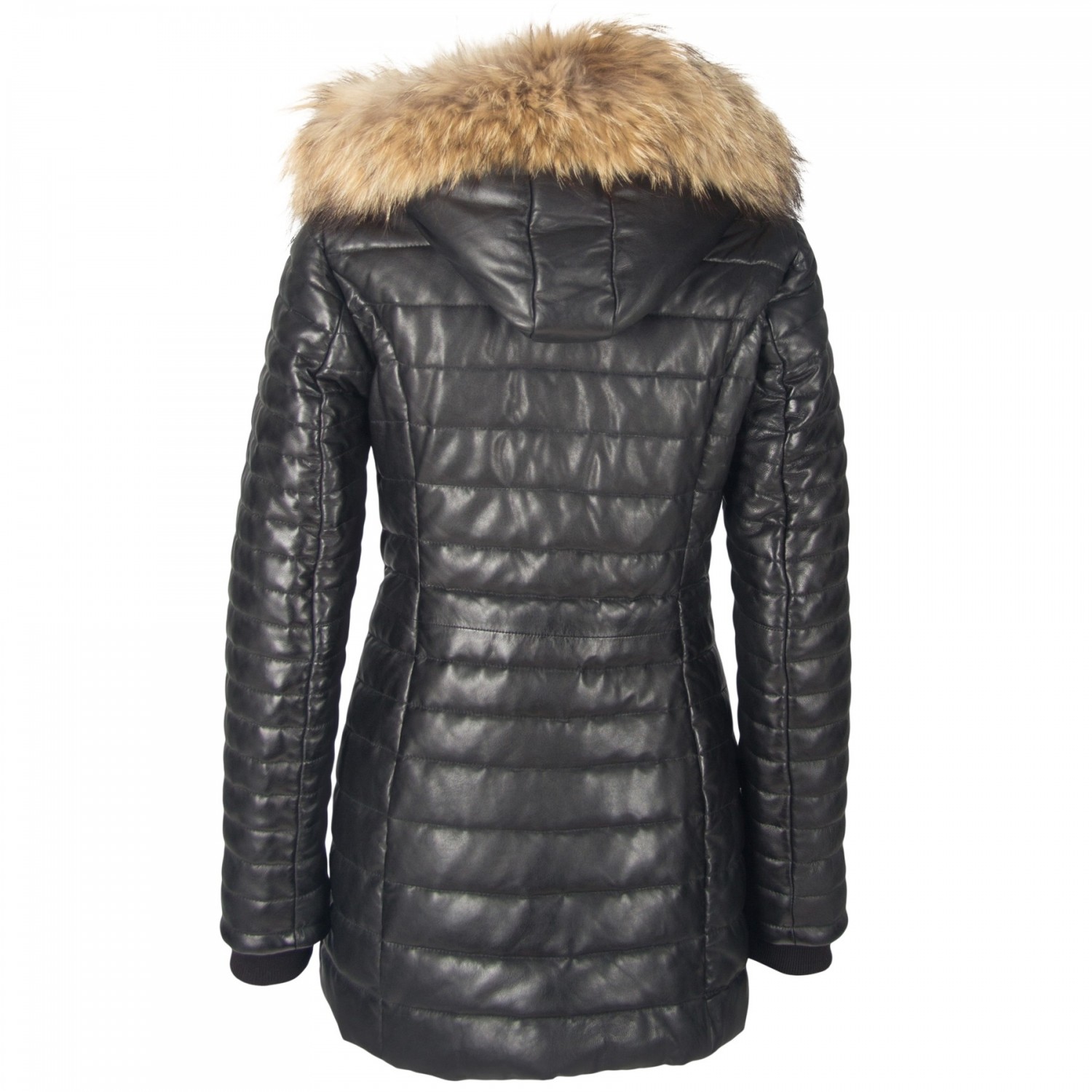 Geaca Lunga de Piele Naturala Dama Gipsy Neagra Bleak LNBV W – IMBRACAMINTE