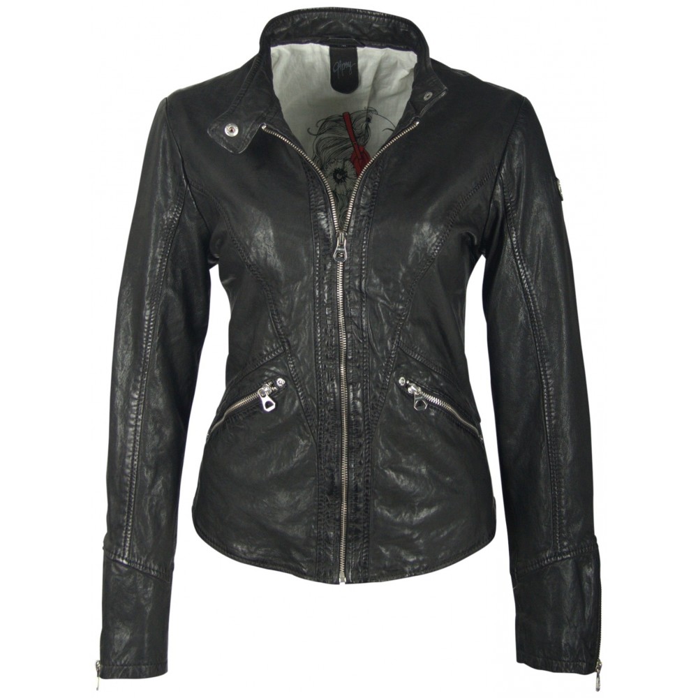 Geaca de Piele Naturala Dama Gipsy Neagra Bona LAOSV Geaca de Piele Naturala Dama Gipsy Neagra Bona LAOSV - readytowear.ro
