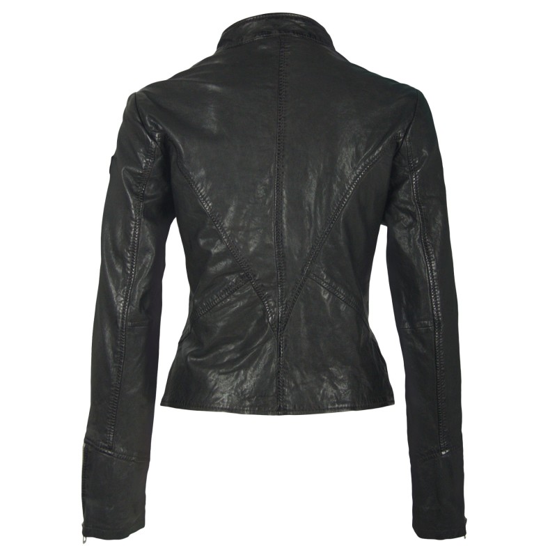 Geaca de Piele Naturala Dama Gipsy Neagra Bona LAOSV – IMBRACAMINTE