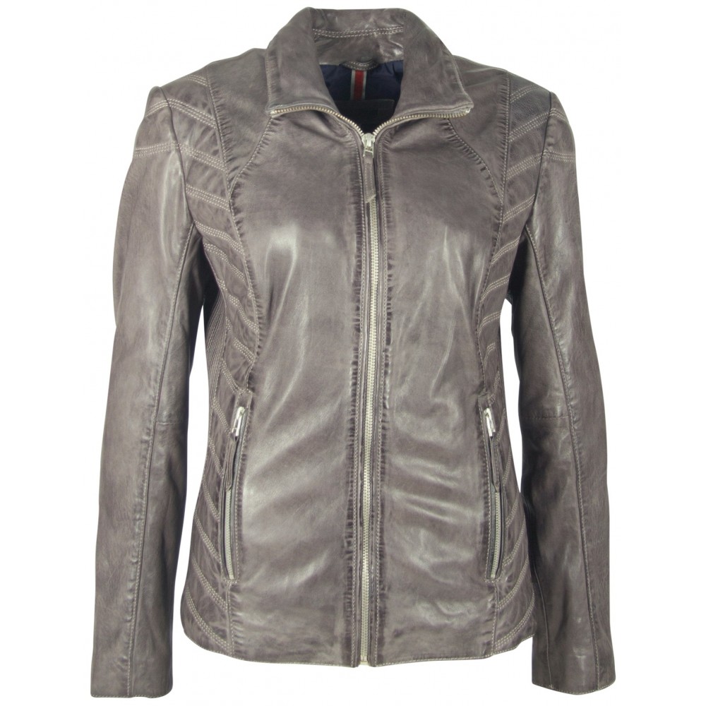 Geaca de Piele Naturala Dama Gipsy Gri Breeze LASARV Geaca de Piele Naturala Dama Gipsy Gri Breeze LASARV - readytowear.ro