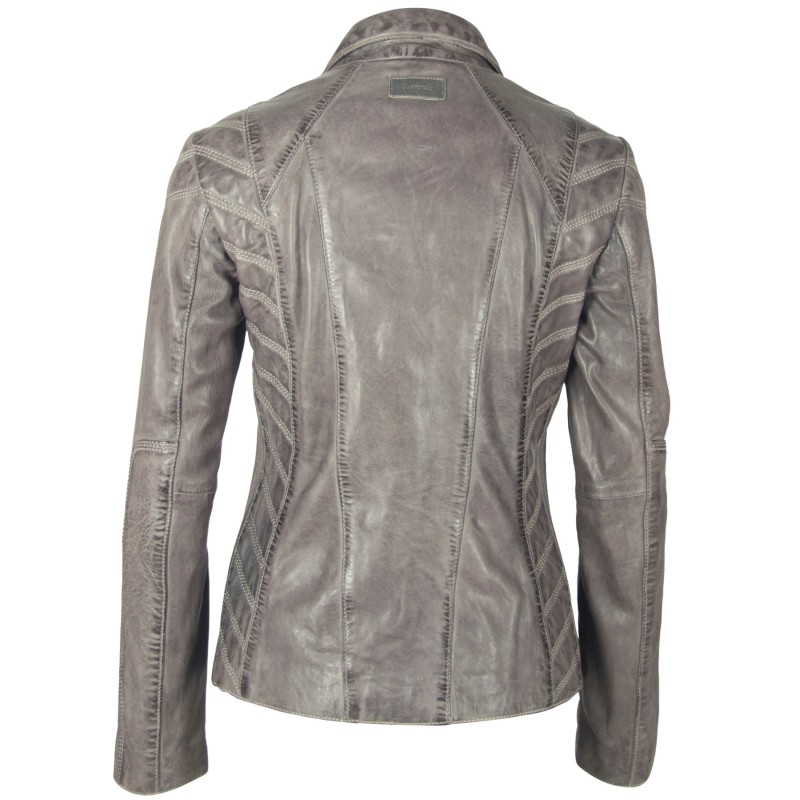 Geaca de Piele Naturala Dama Gipsy Gri Breeze LASARV – IMBRACAMINTE