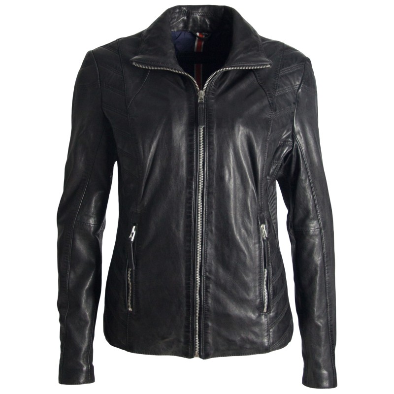 Geaca de Piele Naturala Dama Gipsy Neagra Breeze LASARV – IMBRACAMINTE