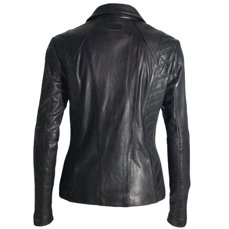 Geaca de Piele Naturala Dama Gipsy Neagra Breeze LASARV – IMBRACAMINTE